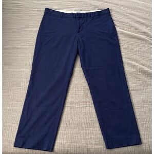 Crown & Ivy Cary Navy Blue  Straight Leg Pants 18W Plus EUC Cotton Blend